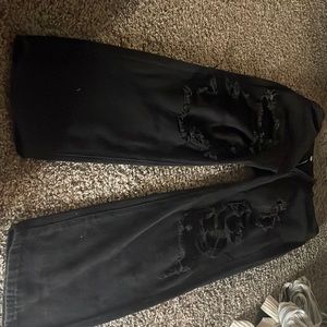 The jeans are medium but fit like a large,